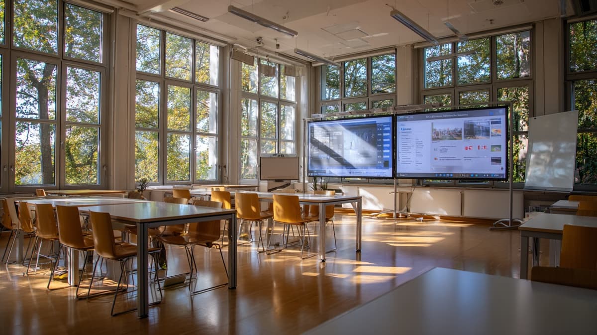 School digital signage display